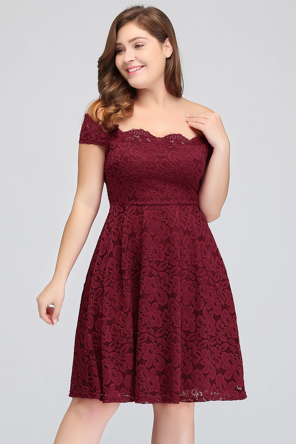 Short Prom Dresses Backless Lace Plus Size Burgundy Prom Gown Formal  Christmas Dress Cheap Party Dresses Robe De Soiree - Prom Dresses -  AliExpress