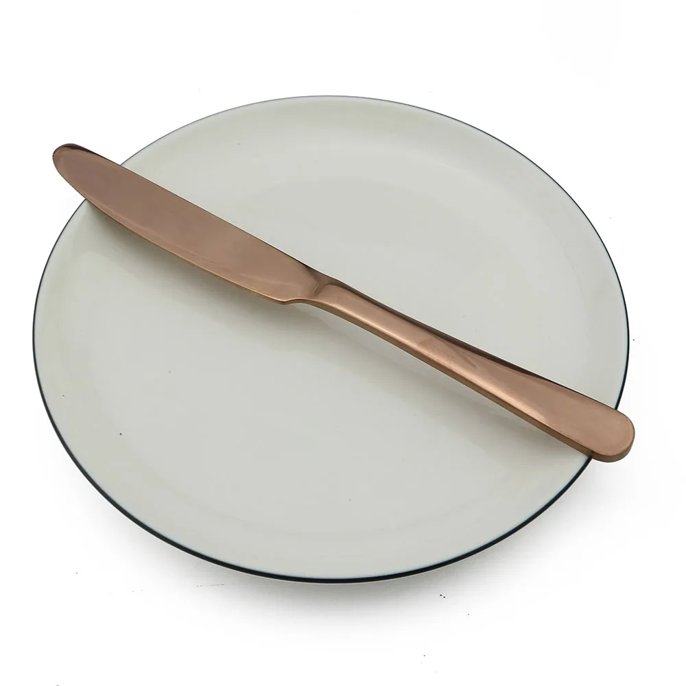 JANKNG роскошный обеденный нож Радужная Посуда Набор прибор из нержавеющей стали набор посуды столовые приборы ножи для стейка набор