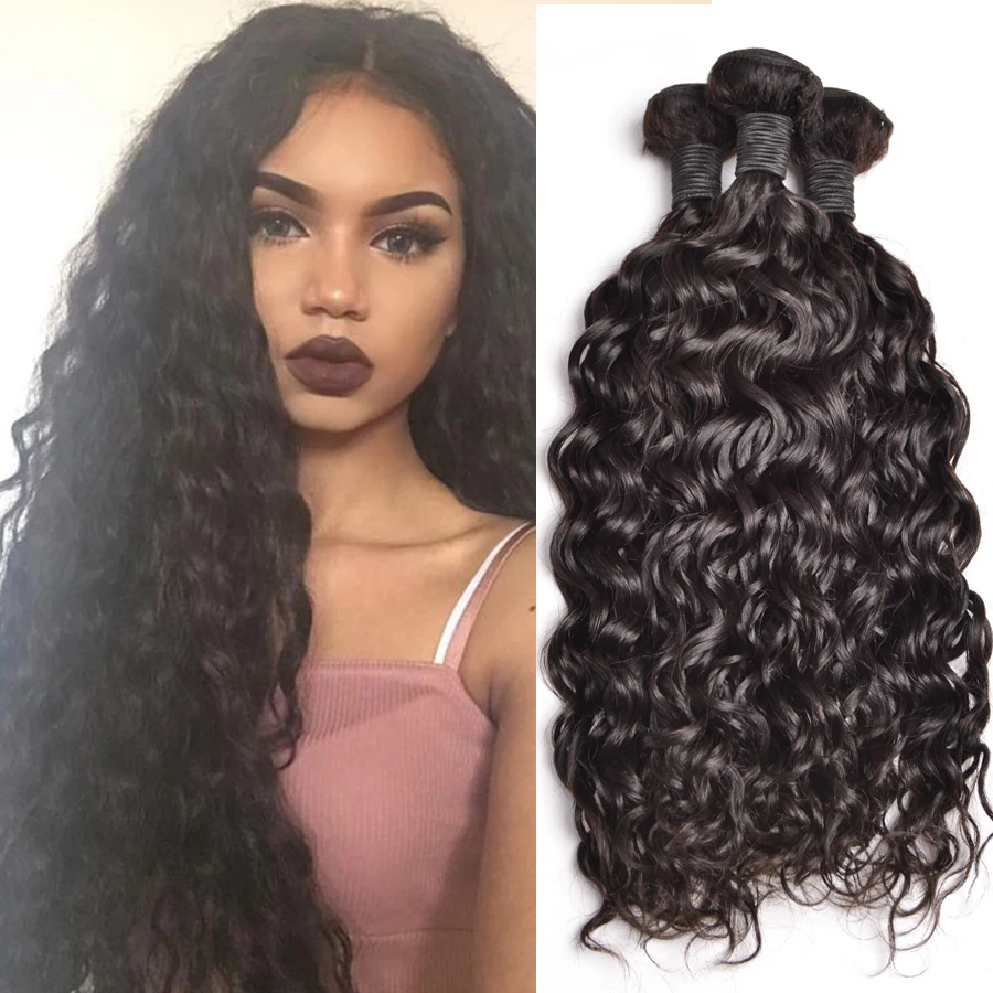 Peruvian Virgin Hair Natural Wave 3 Bundles Peruvian Curly Weave Human Hair Wet And Wavy Hair Natural Color Peruvian Curly Hair
