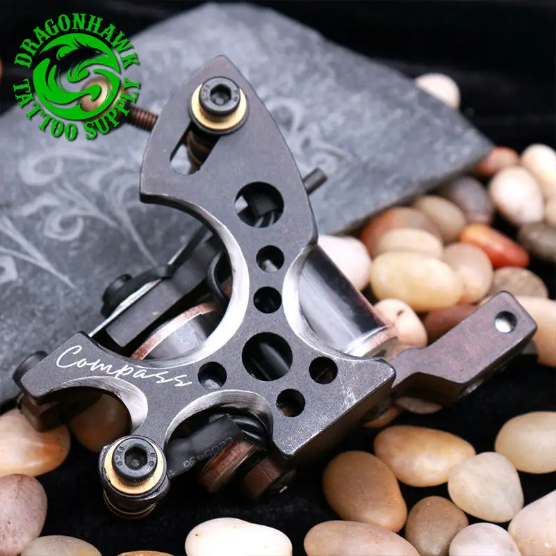 

Professional Compass Tattoo Machine Shader & Liner Steel Frame Copper Coils Tattoo Gun