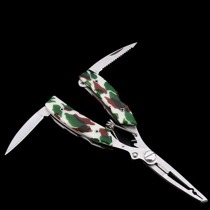 

New Aluminum Alloy Fishing Pliers Multiple Use Pliers Stainless Steel Fishing Clamp Accessories Tools For Outdoor (Green)