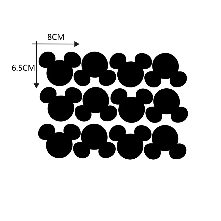 12 шт./компл. DIY Микки Мышь Стикеры Наклейки на стены для детей, украшение для детской комнаты виниловые наклейки на стены искусства Стикеры s