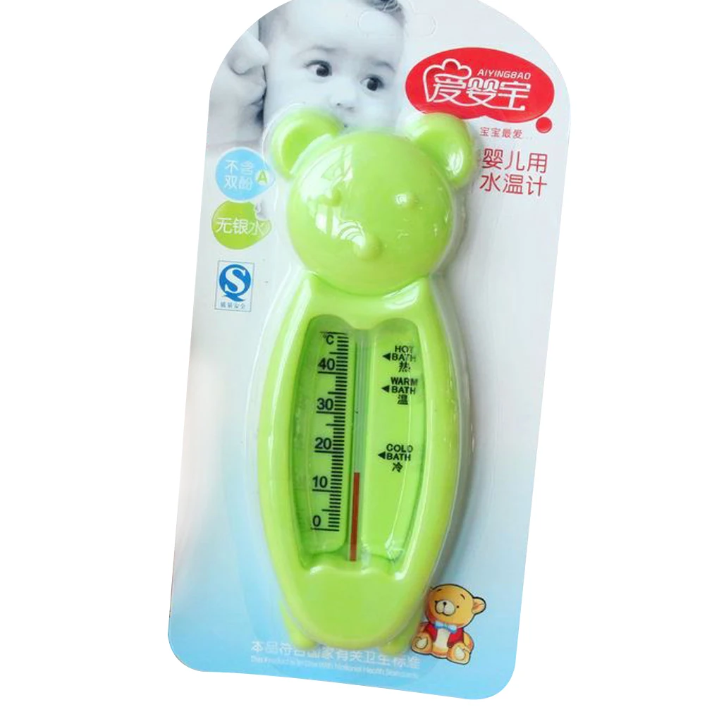 1pc/2pcs/3pcs Random Color Cartoon Bear Baby Kids Bath Water Thermometer Plastic Tub Water Sensor Thermometer