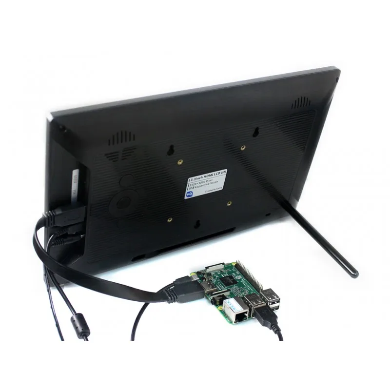 Raspberry Pi 3 Model B+/B 13,3 дюймов HDMI lcd с Чехол 1920x1080 Разрешение ips дисплей Сенсорная панель для RPI3 B+ BB Черный