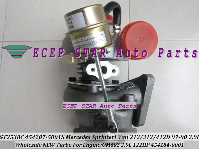 GT2538C 454207-5001 S 454184-0001 454207 454184 Turbo для Mercedes-Benz Sprinter Я 212D 312D 412D 1997-00 OM602 2.9L турбокомпрессора