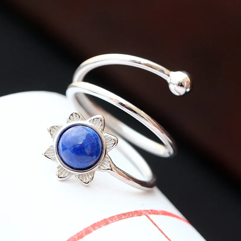 925 sterling silver ring by hand with natural lapis lazuli silver ring more women to quit