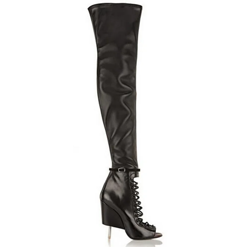 over the knee boots buckle