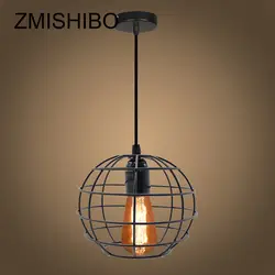 ZMISHIBO Винтаж гладить сферические подвесные светильники E27 110 V-220 V металлический подвесной светильник для Спальня Droplights дома светильники