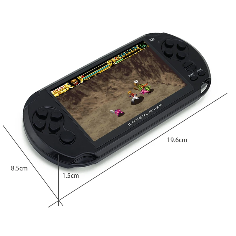 Nueva llegada 5,0 pulgadas de pantalla grande de juego portátil reproductor de TV poner con MP3/película de cámara de Video Multimedia consola de juego - 3