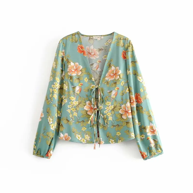 

Fashion Woman Bell 40-6057 Fashion Euro-American Wind Printing Lace