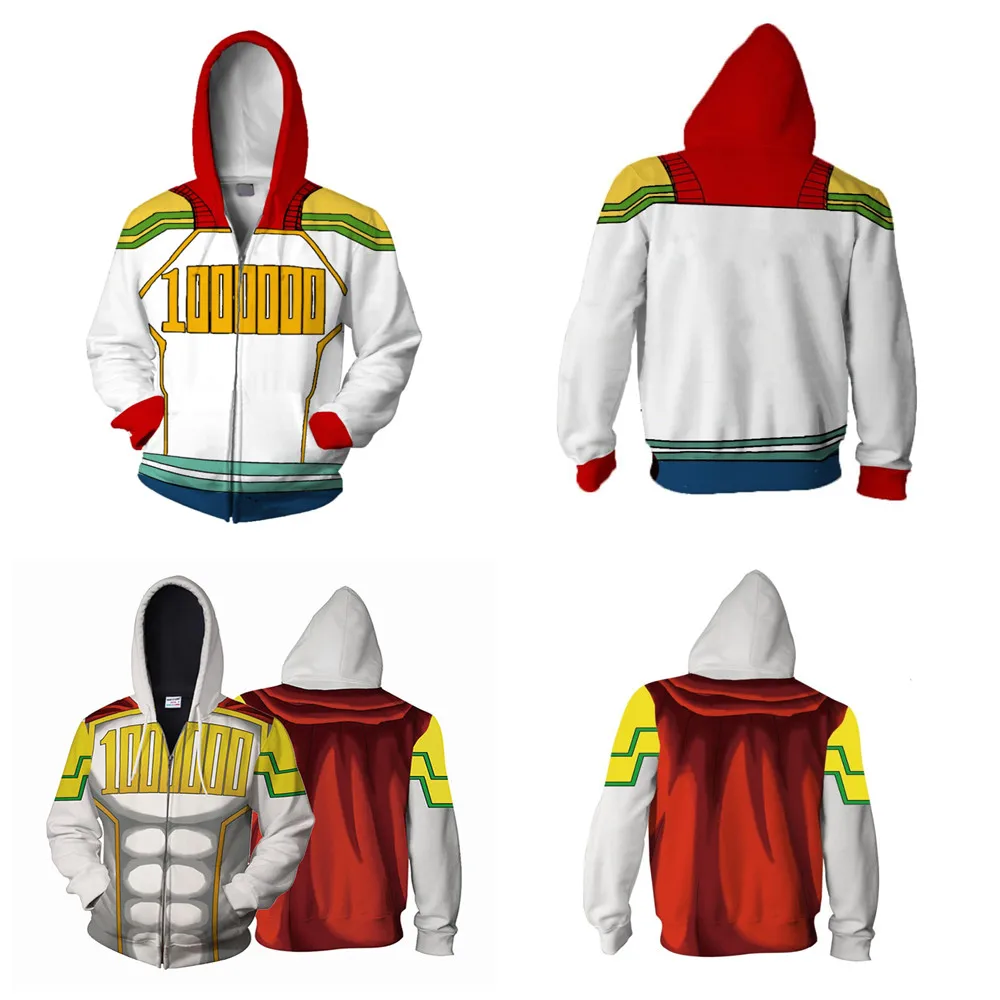 Мой герой Todoroki шото Косплэй мой толстовки 3D печатных на застежке молнии с