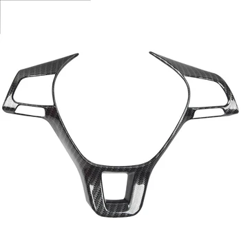 Lsrtw2017 ファイバー革車のステアリングホイールカバーフォード久我エスケープ 2019 2020 インテリアアクセサリースタイリング