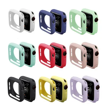 

9 Colors Soft TPU Watch Case for Apple Watch Cover 38mm 42mm Series 1 2 3 Protective Silicone Case for iWatch Shell Band