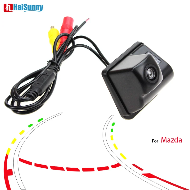 

HaiSunny Intelligent Dynamic Trajectory Tracks Reversing Backup Rear View Camera For Mazda 2011 2012 2013 CX-5 CX-7 CX-9 Mazda 6