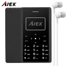 AIEK X7 Ultra Thin Card Mobile Phone Cellular phone Low Radiation mini Telephone pocket students personality