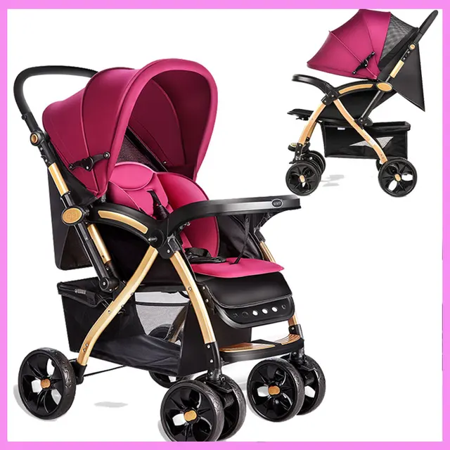 Baby Stroller High Landscape Baby Trolley Car Wheelchair Baby Stroller