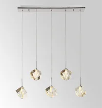 Clear 5 pcs G4 led pendant lights for dining room Restaurant big clear crystal lights Kitchen