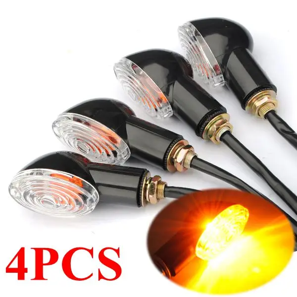 

4PCS Universal Motorcycle Turn Signal Indicator Mini for Cat Eye For Honda Suzuki for Ducati