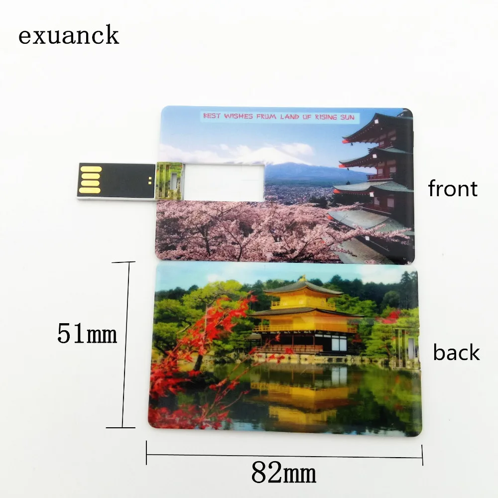 

exuanck customized credit card usb flash drive DIY Logo Business gift usb 2.0 memory stick flash drive (over 10 pcs free logo )