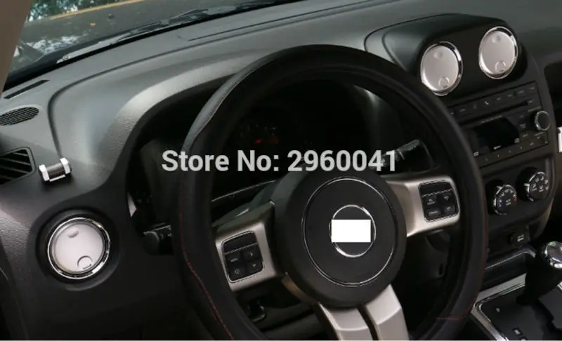 4 шт. аксессуары для интерьера для Jeep Compass Патриот 2011- консоль приборной панели кондиционер Выход вентиляционное отверстие накладка наклейка