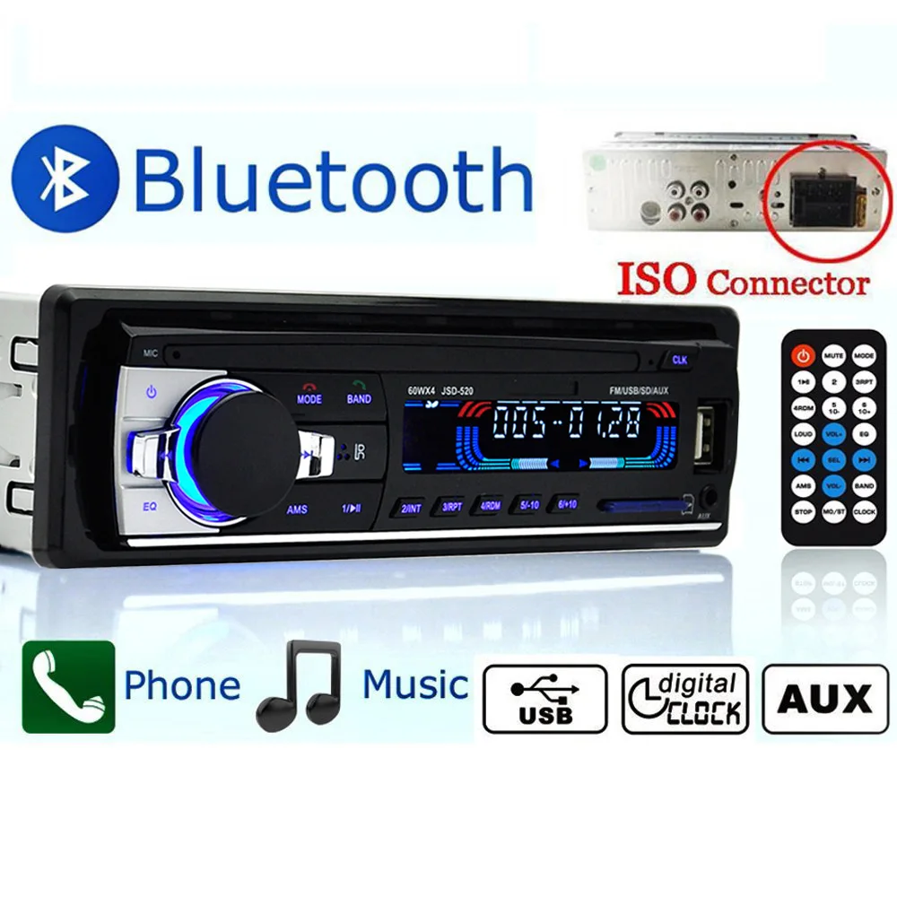 Prix pour Autoradio De Voiture Radio 12 V Bluetooth V2.0 JSD-520 Stéréo Au tableau de bord 1 Din FM Entrée Aux Récepteur SD USB MP3 MMC WMA Voiture Radio lecteur Prix pour Autoradio De Voiture Radio 12 V Bluetooth V2.0 JSD-520 Stéréo Au tableau de bord 1 Din FM Entrée Aux Récepteur SD USB MP3 MMC WMA Voiture Radio lecteur