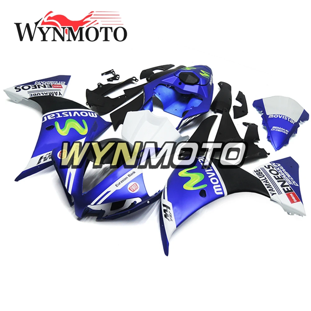 

Complete ABS Plastic Injection White Blue Black New Motorcycle Fairings For Yamaha YZF R1 Year 2012 2013 2014 Fairing Kit Hulls