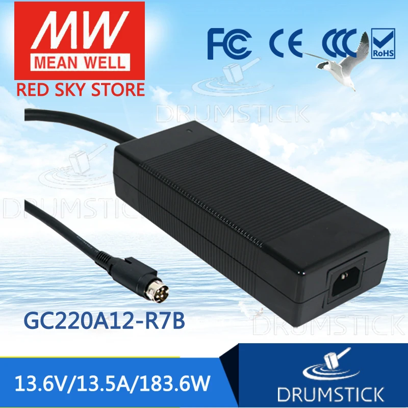 

MEAN WELL GC220A12-R7B 13.6V 13.5A meanwell GC220 13.6V 183.6W Single Output Battery Charger