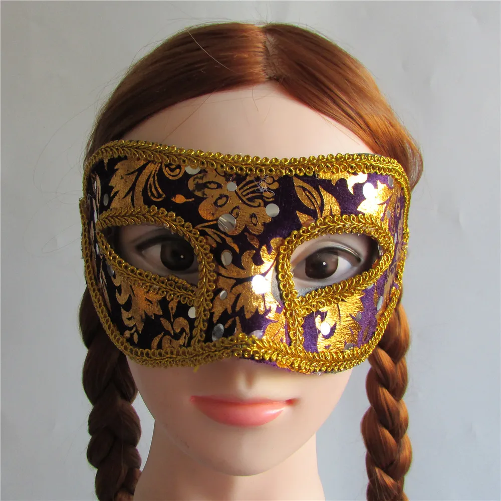 hot sell purple mask Fancy Dress Costume Hen Party Princess Wedding