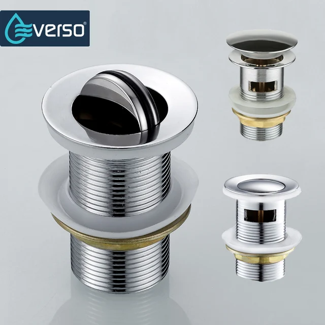 Everso Pop Up Drain With Overflow Bathroom Basin Sink Everso Pop Up Drain With Overflow Bathroom Basin Sink Plugs Kitchen Strainer Shower