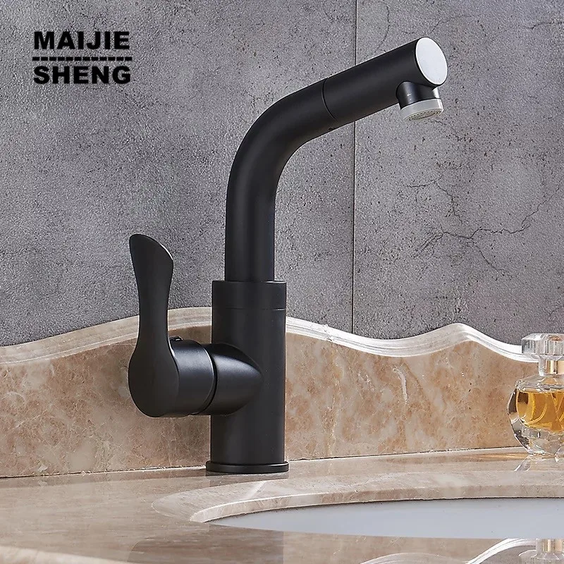 

Single Handle pull out basin Tap bathroom Torneira Cozinha Torneiras Swivel Faucet Polished Basin Hot Cold Water Mixer