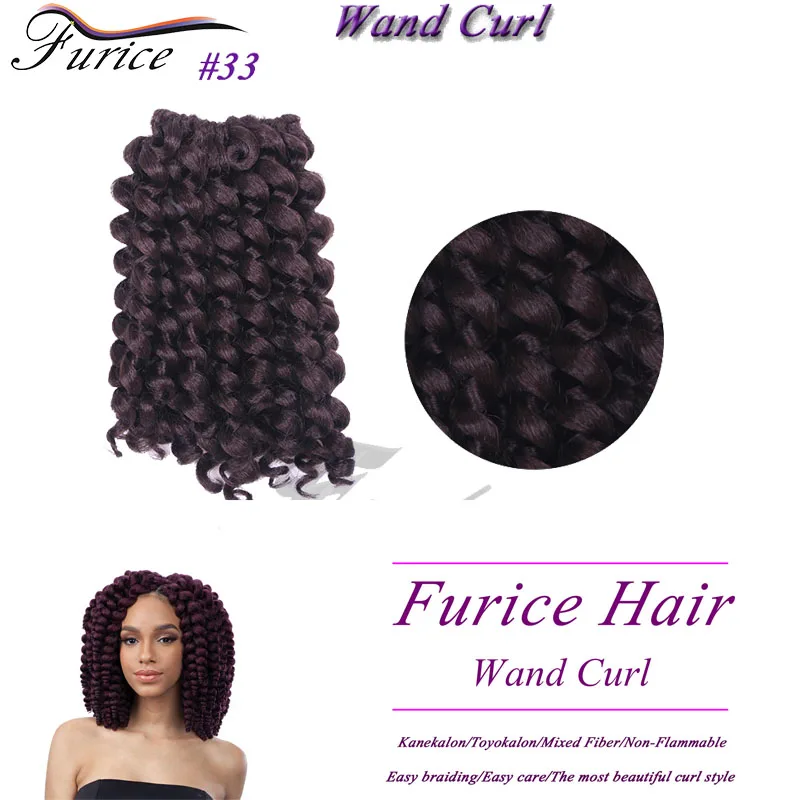 Miel 99J Rouge Vin Jamaïcain Rebond Jumpy Baguette Boucle Crochet tresses Freetress Cheveux Vague Profonde 8 Inch 100% Résista.