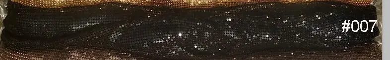 Модная ткань золото серебро металлическая сетка ткань металлические блестки ткани для украшения дома шторы платье сумка DIY шитье - Цвет: 0007