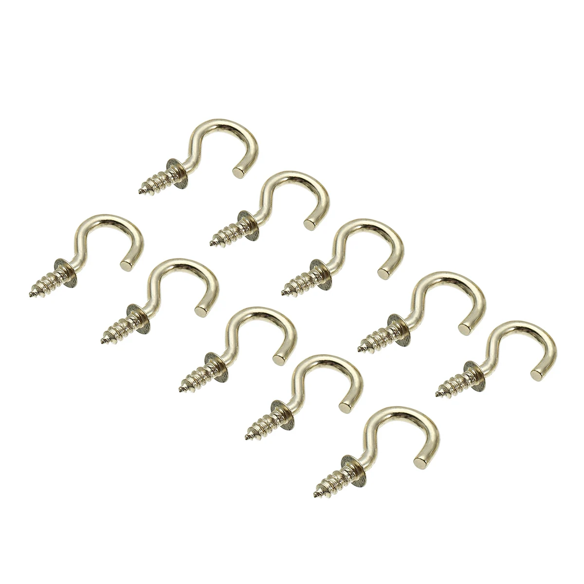 

Shellhard 50Pcs Cup Hooks Screws Coat Picture Hanger Key Jewelry Display Holder Practical Hanging Hooks for Home Tool