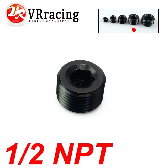 

VR RACING - 1/2" NPT Pipe Thread Allen Socket Plug black npt plug VR-SL932-08