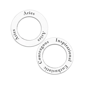 

Aliexpress Wholesale Antique Silver Plating Aries Affirmation Ring Message Charm Antique Silver Tone