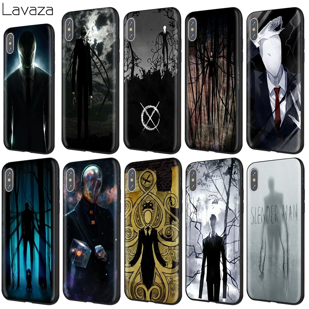 

Lavaza Slender Man Horror Case for iPhone 11 Pro XS Max XR X 8 7 6 6S Plus 5 5s se