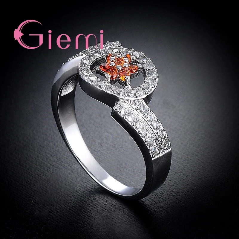 

Hot Sale Party Jewelry 925 Sterling Silver Cubic Zircon Rings Women Mother Holiday gifts Accessory High Quality