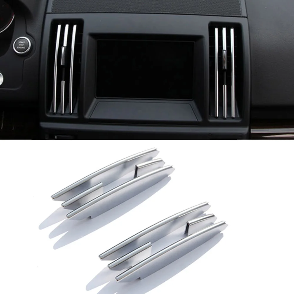 8pcs-Chrome-Interior-Center-Air-Conditioning-Vent-Outlet-Strips-Trim-For-Land-Rover-Freelander-2-2008