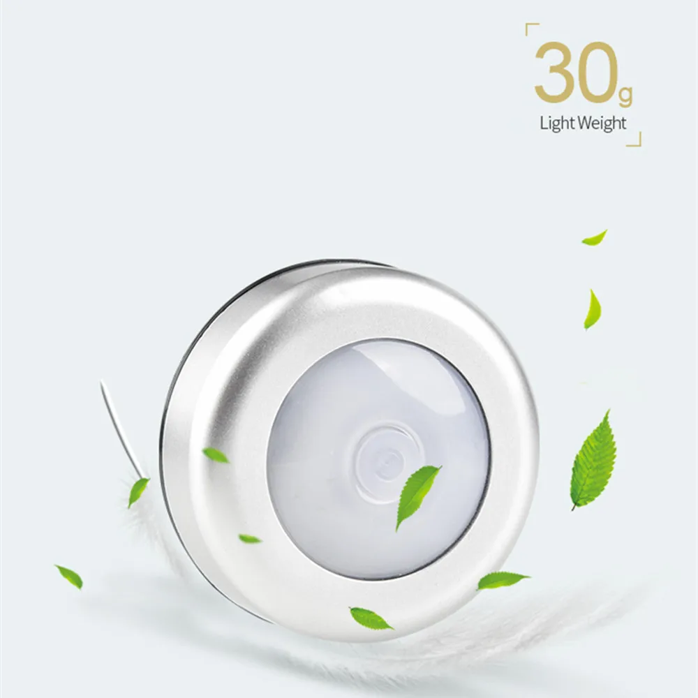 SuperNight 6LEDs Mini LED Night Light Stepless Dimming Wall Lmap for Cabinet Closet Wardrobe Aisle Corridor Bedroom Car Trunk (1)