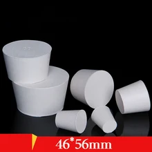 46*56mm Solid rubber stopper for tube Bottle rubber cover Perforated stopper bung Closing plug Sealed lid cap Wine bottle corks 54pc high temp silicone rubber powder coating paint solid tapered stopper plug kit color varies according to inventory