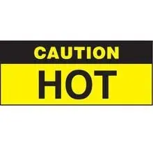 

500pcs/lot 14x7cm CAUTION HOT warning paper label sticker for machines, Item No.CA27