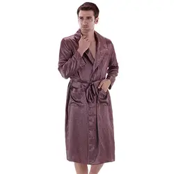 Новинка 2015 Мужской Демисезонный халат Для мужчин s Пейсли банный халат шелковый халат Атласный халат Благородный Для мужчин Домашняя