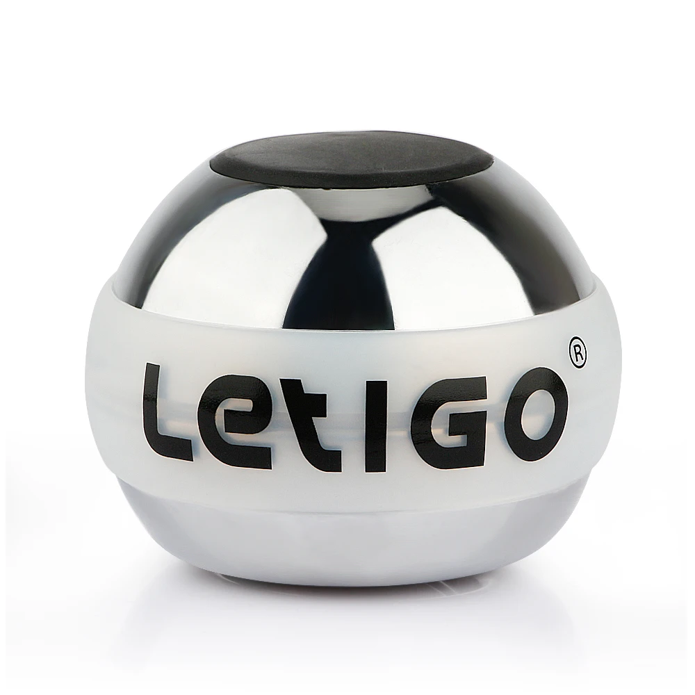 

48LBS Power Exercise Wrist Ball Metal Silver Forearm Muscle Training Pressure Relieve Strengthen Gyroscope Force Ball