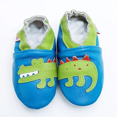 Gsch/тапочки для ползания для маленьких мальчиков; обувь для младенцев и малышей; нескользящие мокасины из мягкой кожи с замшевой подошвой для первых прогулок - Цвет: Зеленый