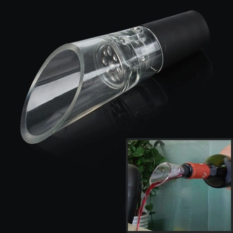 

Red Wine Aerator Plastic Wine Pourer Pour Spout with Rubber Bottle Stopper Decanter Bar Tools