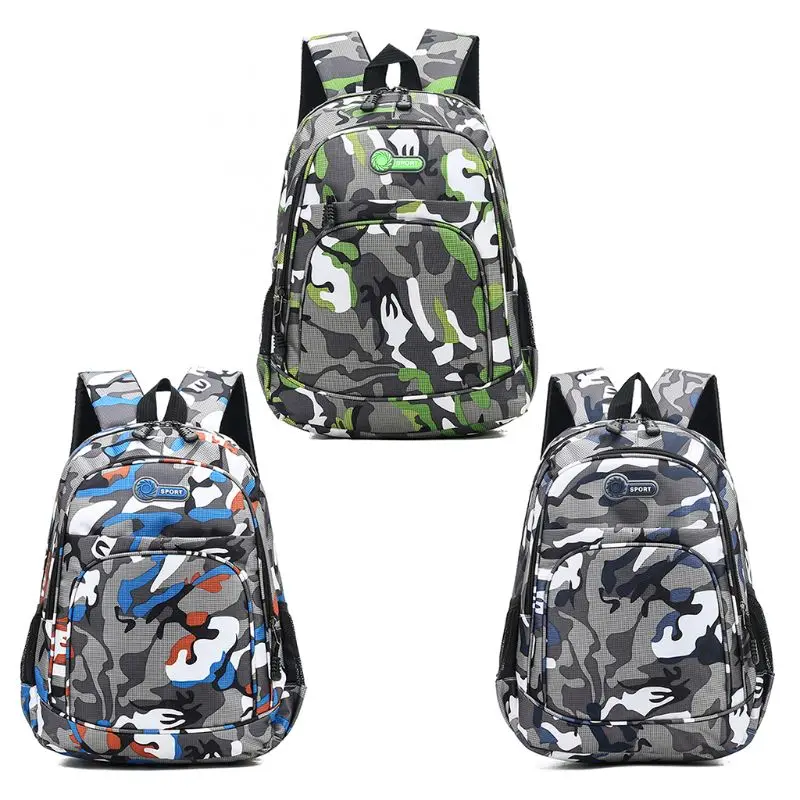 

3 sizes Camouflage Nylon Waterproof School Bags for Girls Boys Children Orthopedic Backpack Kids Bag Grade 1-6 School Backpack