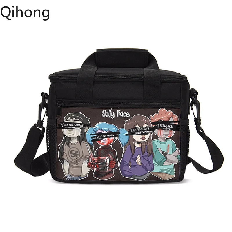 

Sally Face Hip Hop Backpack Flower wave Teenagers Game lover point Rucksacks British flag For 2019 Backpacks Fashion Bags Qihong