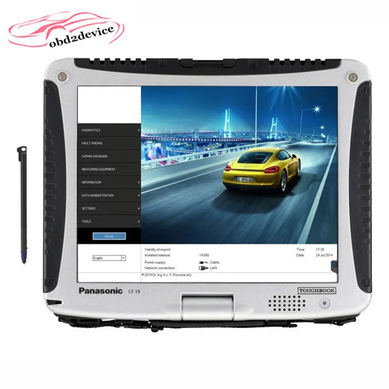 Ноутбук CF19 для mb star c4/c5/c3 icom A2 программное обеспечение в CF19PC сенсорный экран