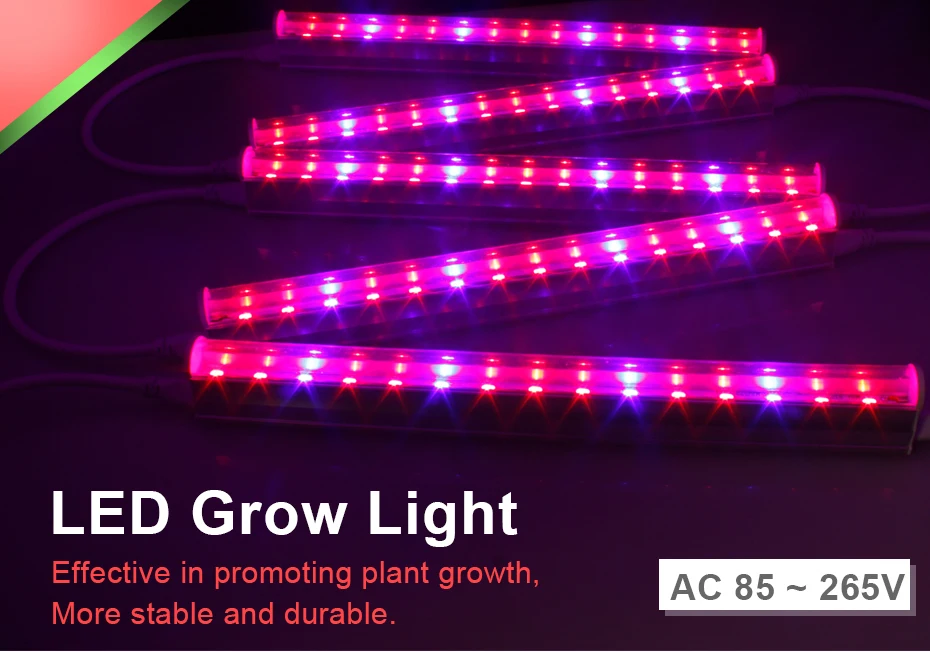 Полный спектр светодио дный светать 6 Вт T5 300lm светодио дный трубки бар света красные, синие УФ ИК светодио дный растет лампы для гидропоники