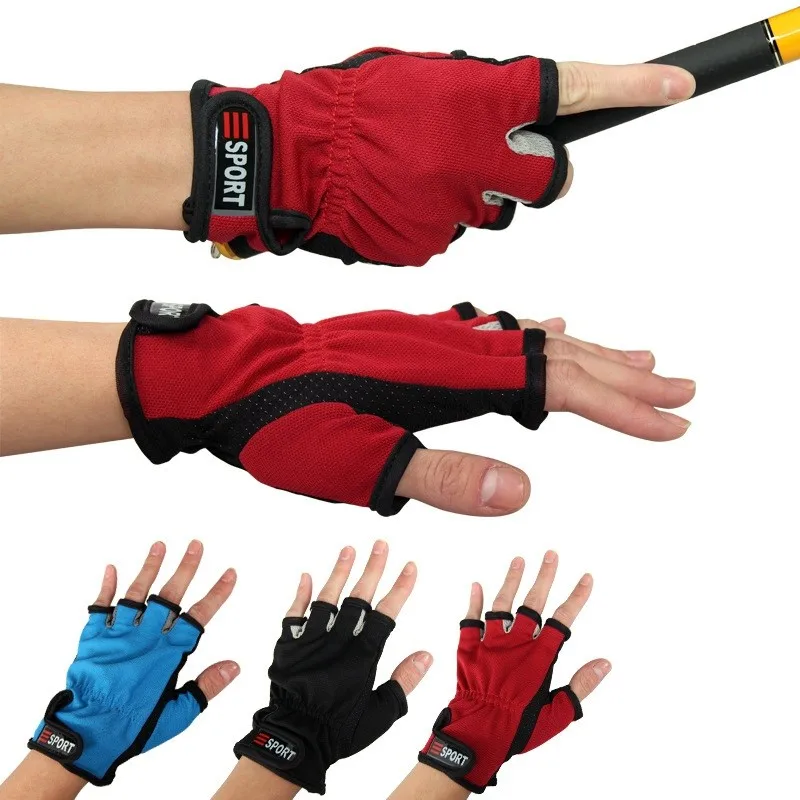 3 пары,, новинка, высокое качество, противоскользящие рыболовные перчатки/уличные спортивные Нескользящие рыболовные перчатки, половина пальцев